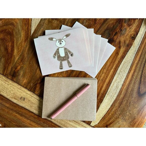 Blank Cards Set of 6 w/Envelopes Greeting Cards for Friends Handmade Art - Picture 2 of 3